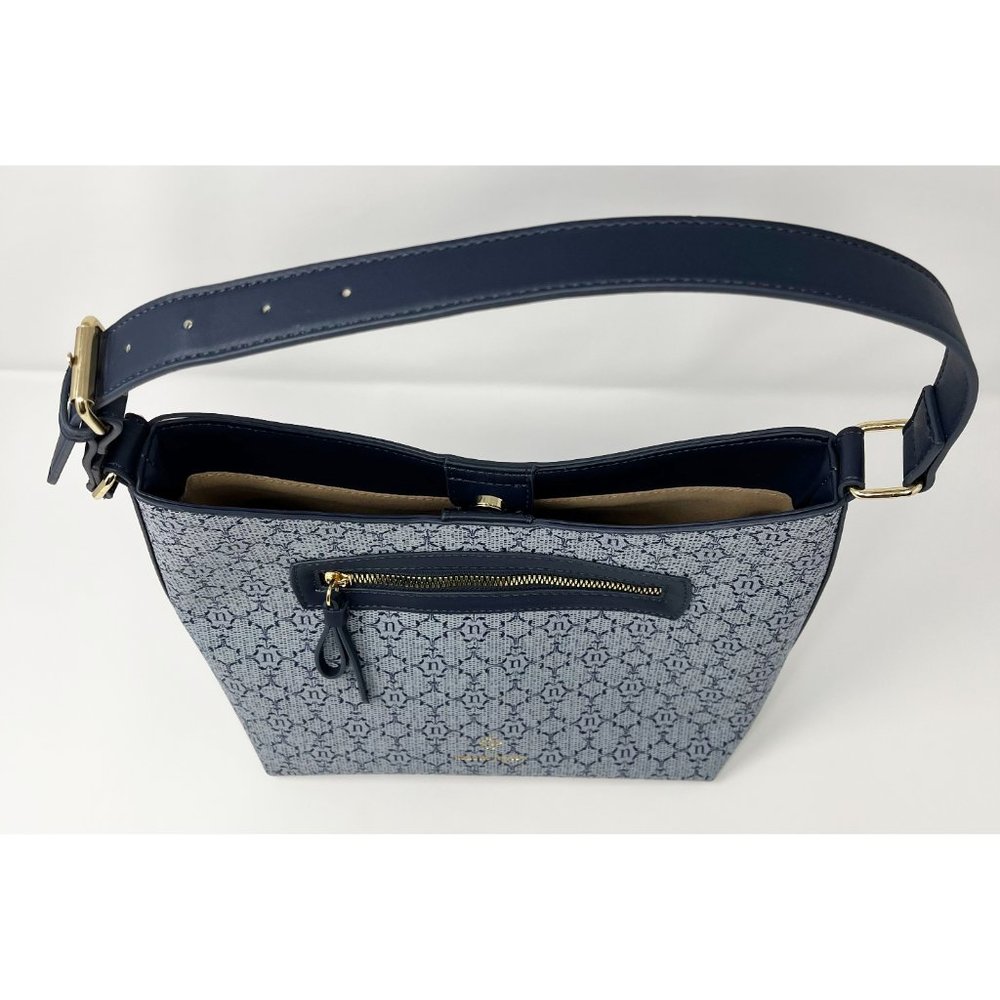 Nanette Lepore Blue/Navy Vegan Leather Short Shoulder Purse/Bag, GREAT CONDITION - Picture 2 of 13